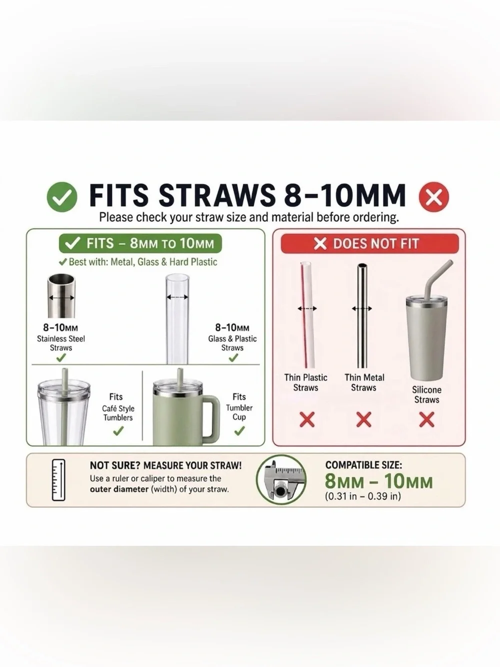Dentist- Designed Anti-Wrinkle Silicone Straw Topper Attachment for Lips | 2 ...
